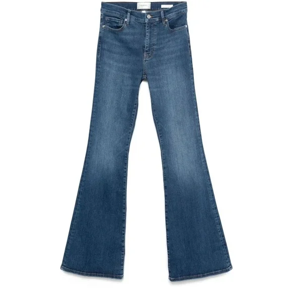 NWT - FRAME Le High Flare Jeans Mermaid Blue High Rise Flare Leg LHF630 Size 26 - Picture 2 of 9